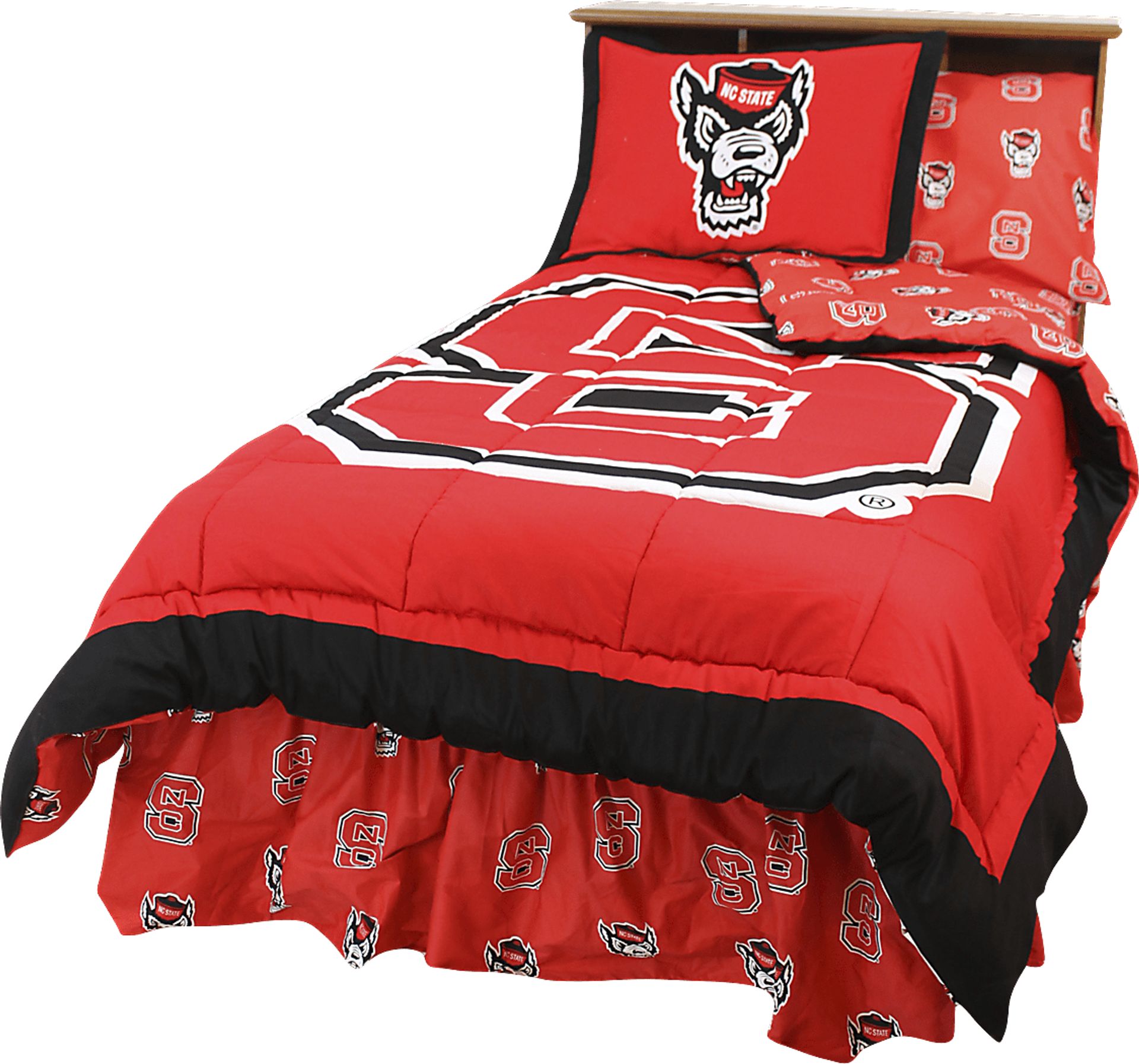 NC State Red 3 Pc Full Bed Set - Image 1