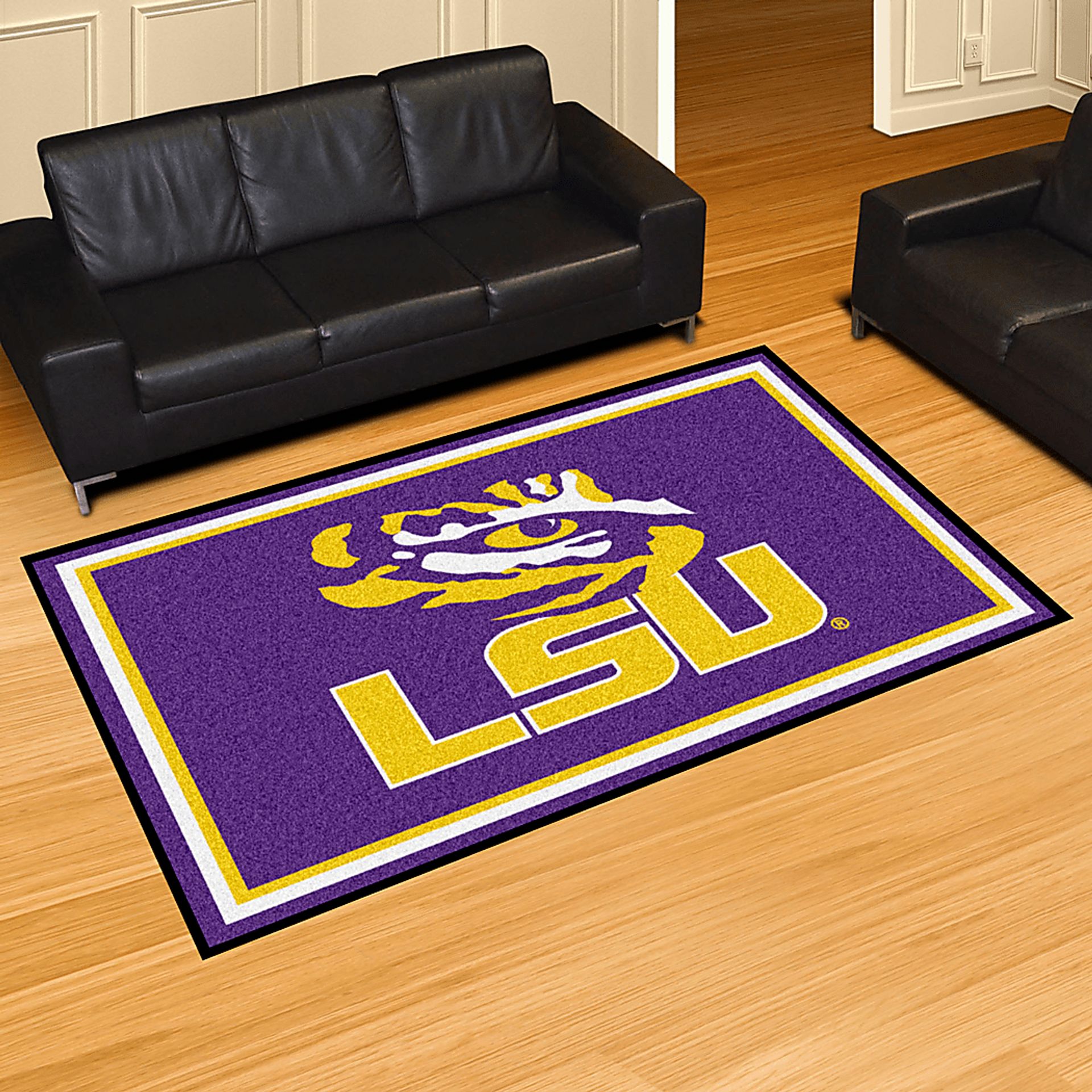NCAA Big Game Louisiana State University 5' x 8' Rug - Image 2