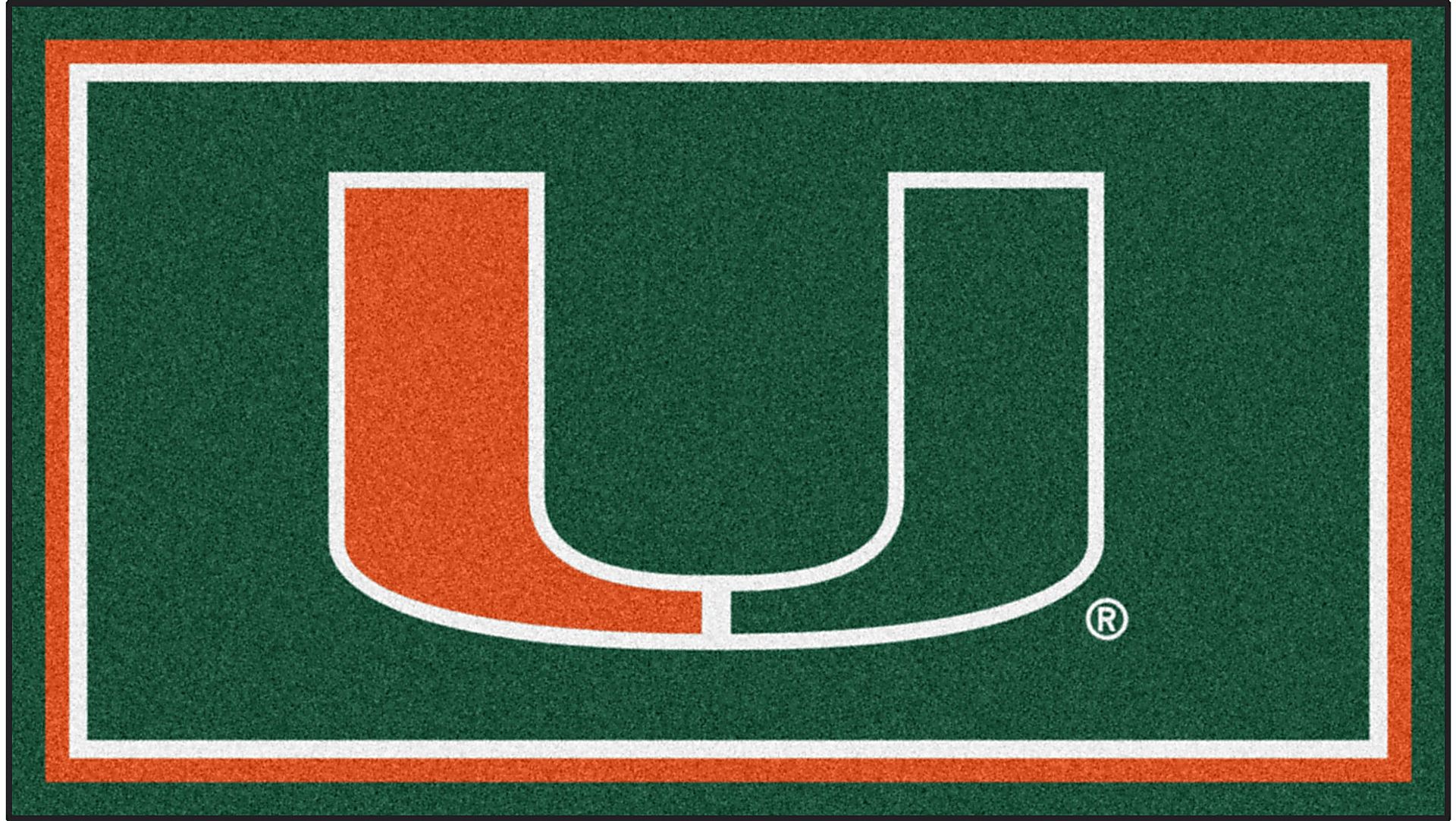 NCAA Big Game University of Miami 3' x 5' Rug - Image 1