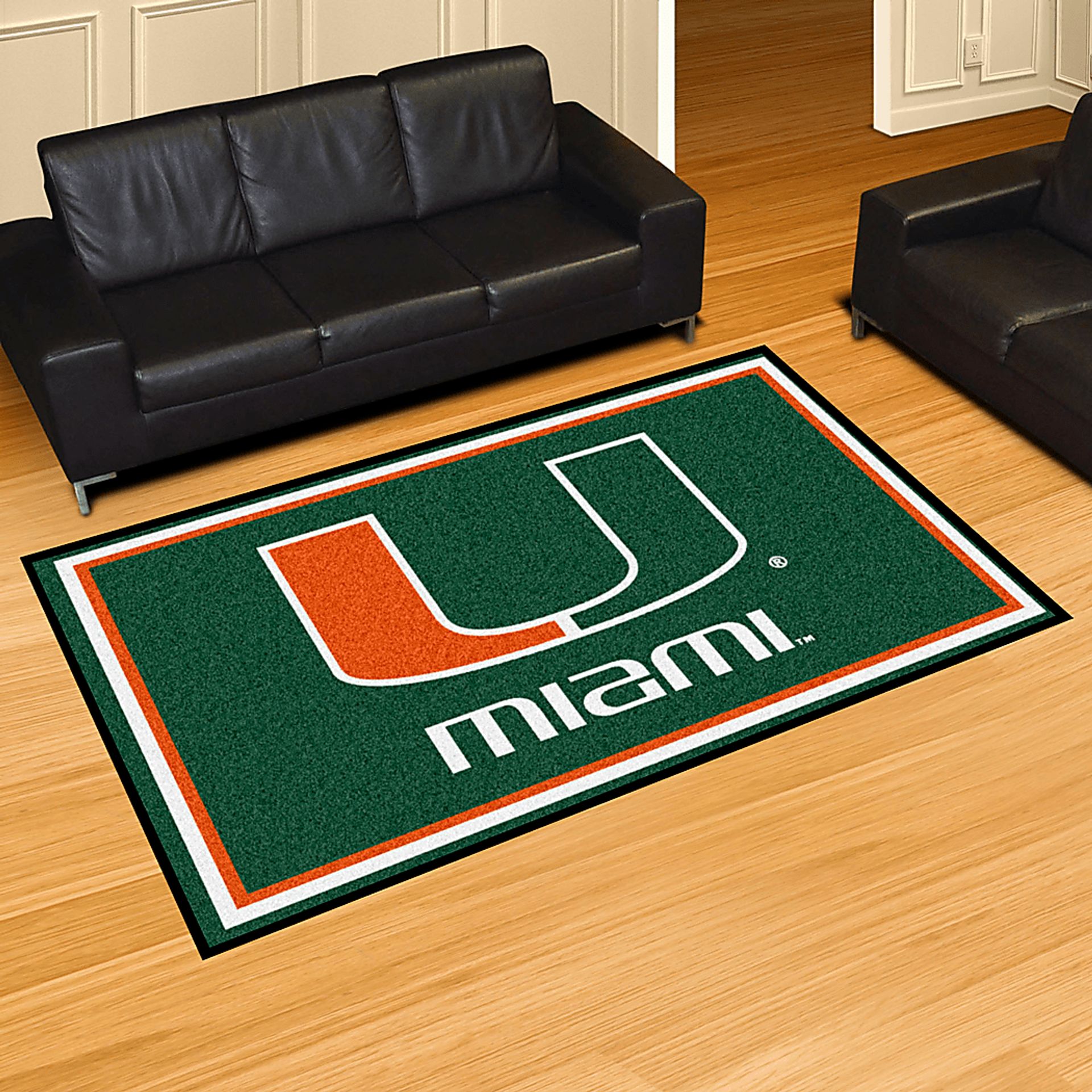 NCAA Big Game University of Miami 5' x 8' Rug - Image 2