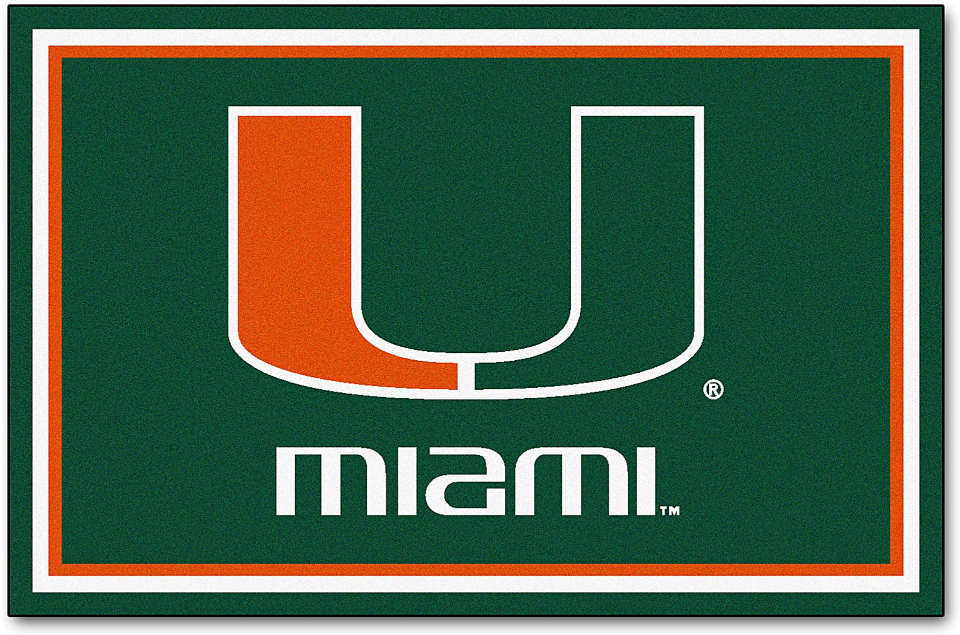 NCAA Big Game University of Miami 5' x 8' Rug - Image 1