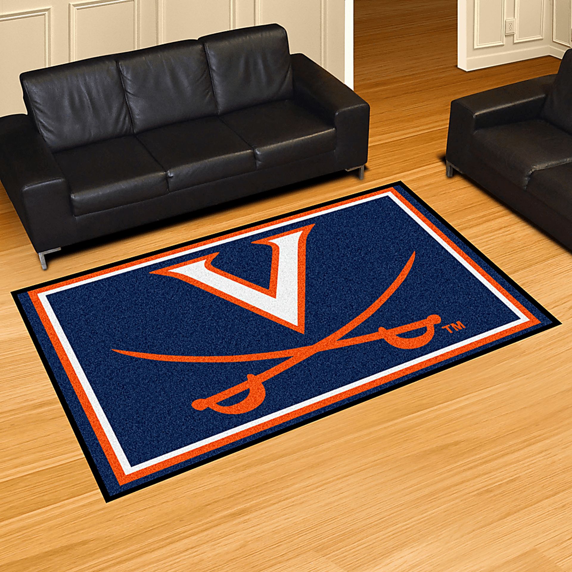 NCAA Big Game University of Virginia 5' x 8' Rug - Image 2