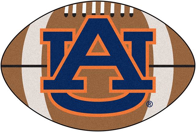 NCAA Football Mascot Auburn University 1'6" x 1'10" Rug - Thumbnail - Image 1