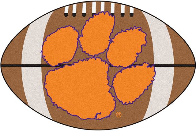 NCAA Football Mascot Clemson University 1'6" x 1'10" Rug - Thumbnail - Image 1