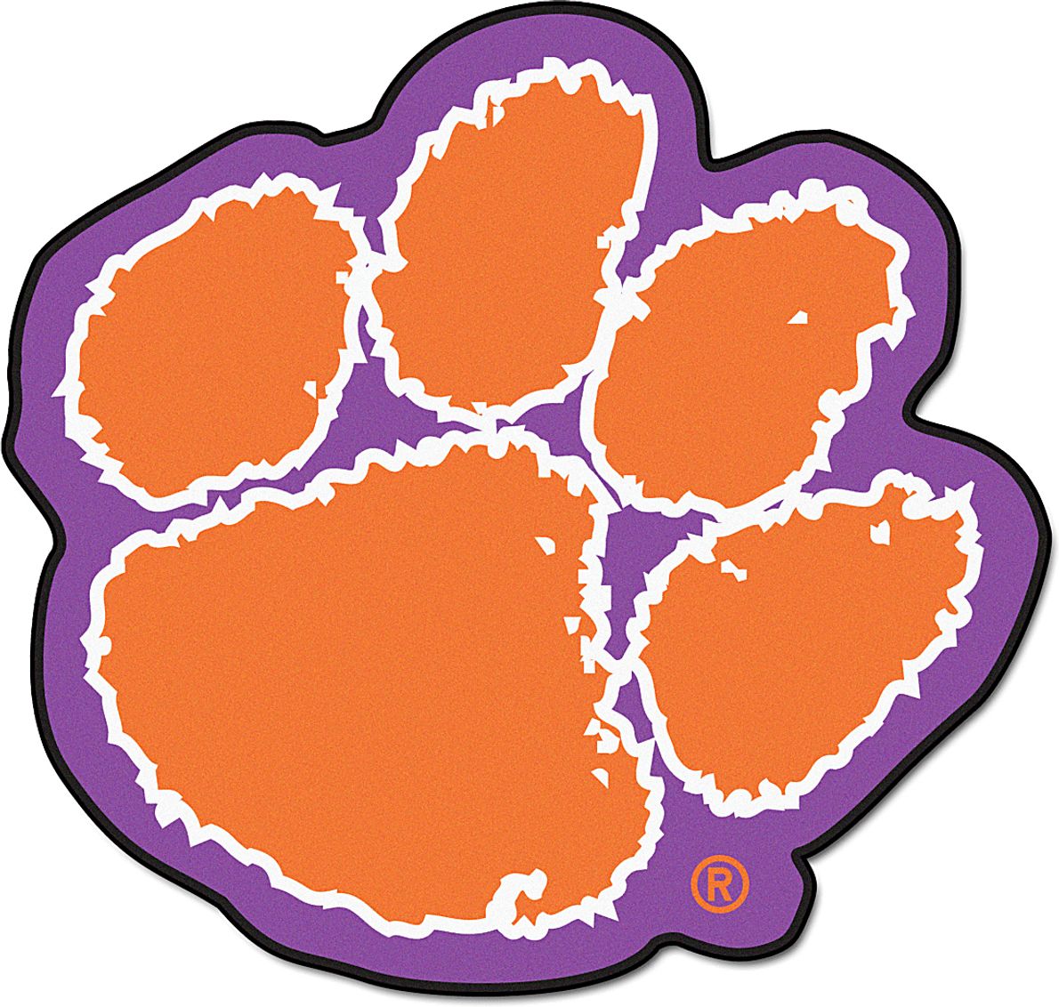 NCAA Football Mascot Clemson University 1'6" x 2" Rug