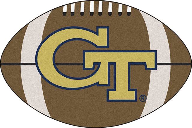 NCAA Football Mascot Georgia Tech 1'6" x 1'10" Rug - Thumbnail - Image 1