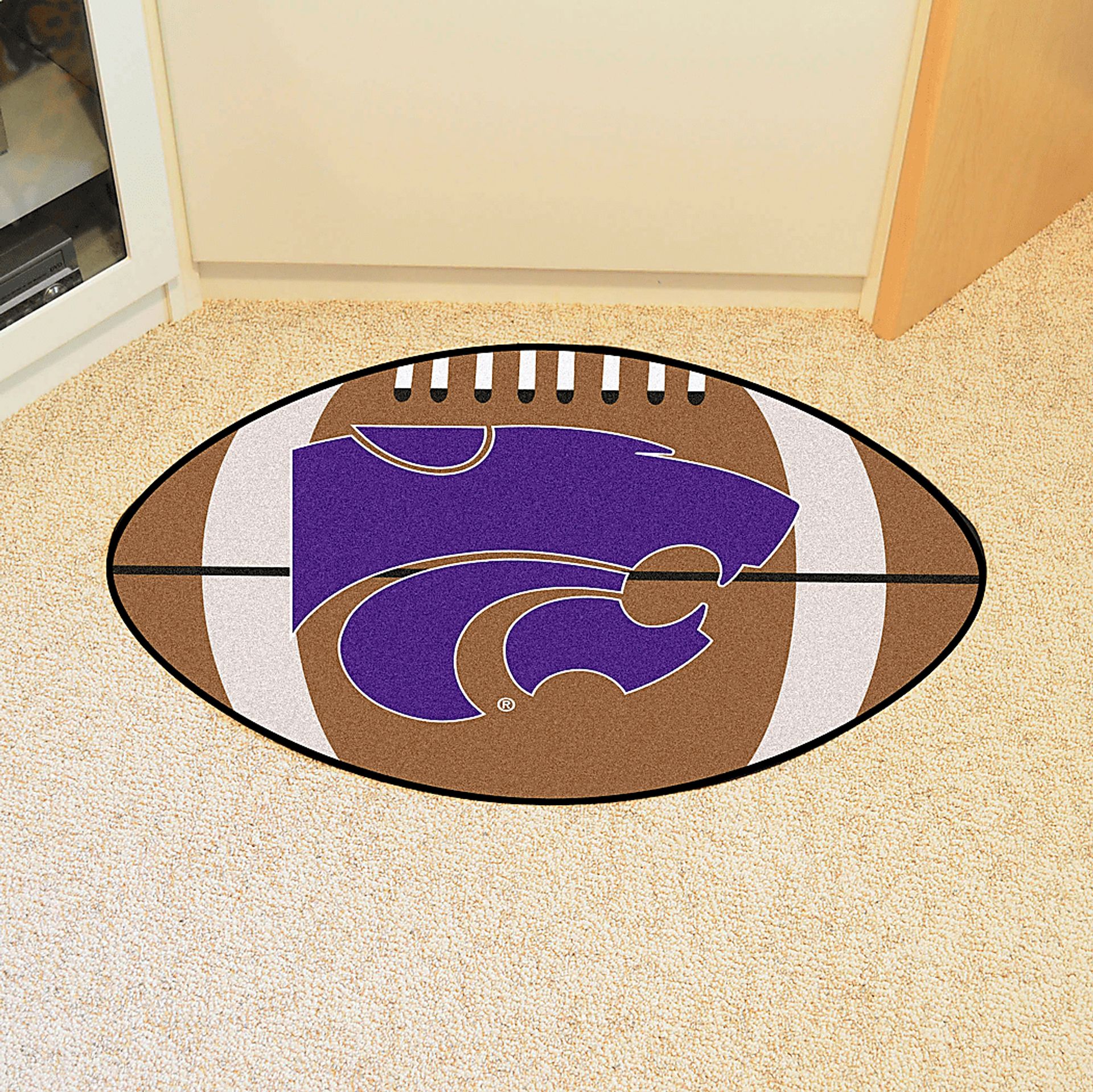 NCAA Football Mascot Kansas State University 1'6" x 1'10" Rug - Image 2