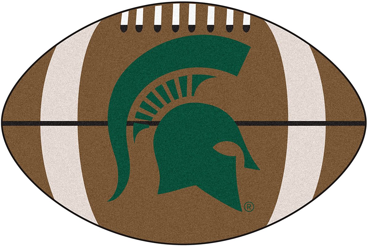 NCAA Football Mascot Michigan State University 1'6" x 1'10" Rug