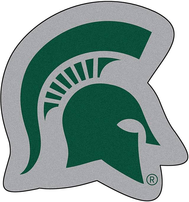 NCAA Football Mascot Michigan State University 1'6" x 2' Rug - Thumbnail - Image 1