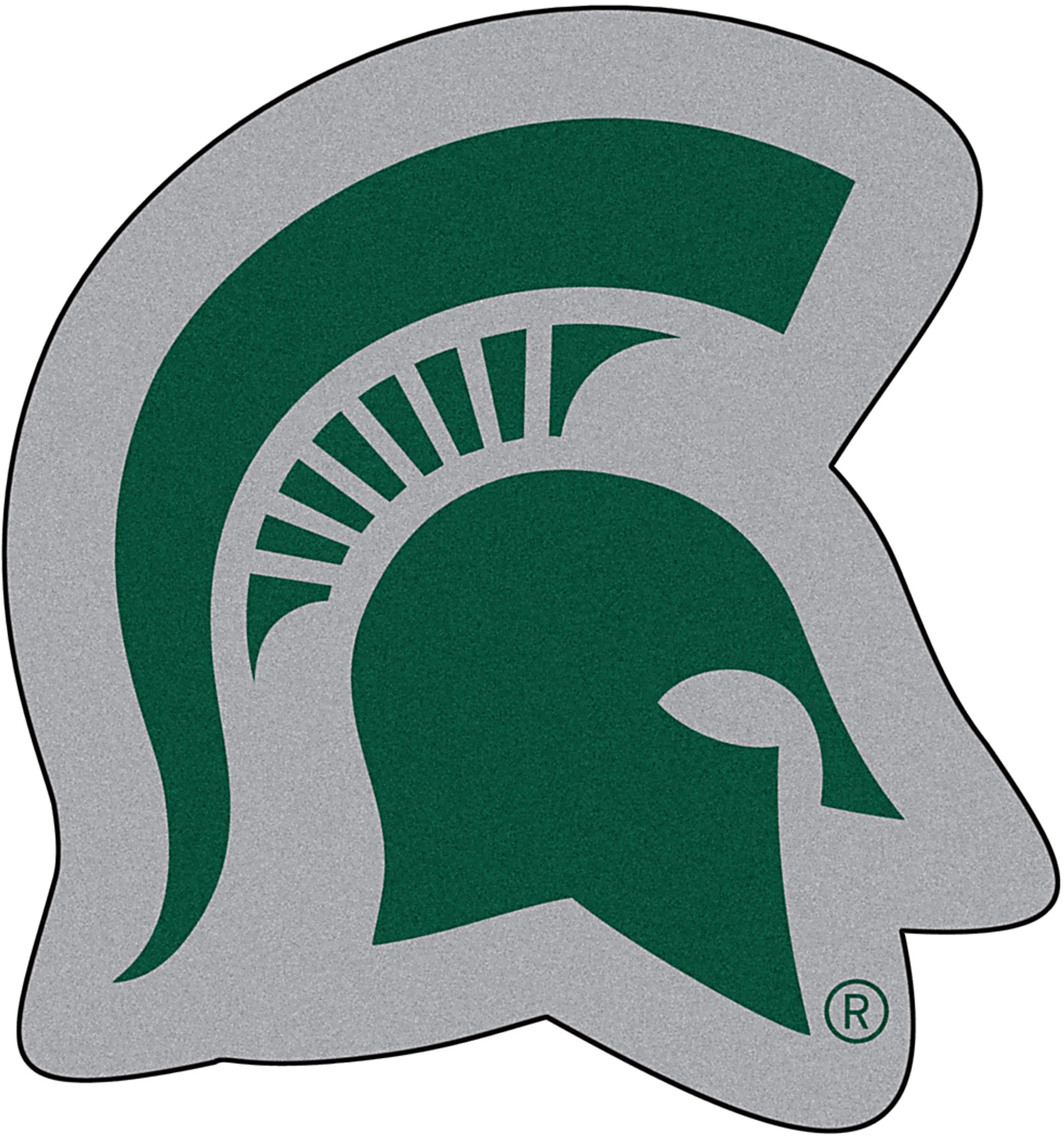 NCAA Football Mascot Michigan State University 1'6" x 2' Rug - Image 1