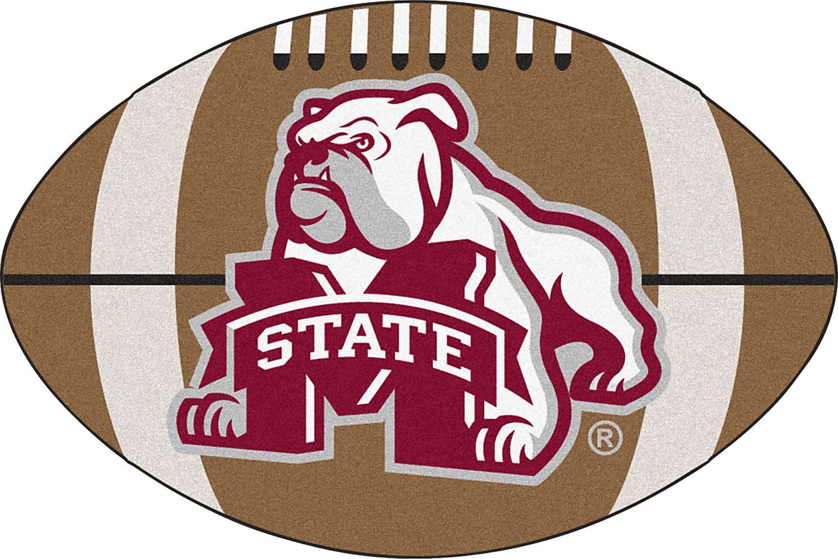 NCAA Football Mascot Mississippi State University 1'6"x 1'10" Rug