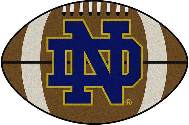 NCAA Football Mascot Notre Dame 1'6" x 1'10" Rug - Thumbnail - Image 1