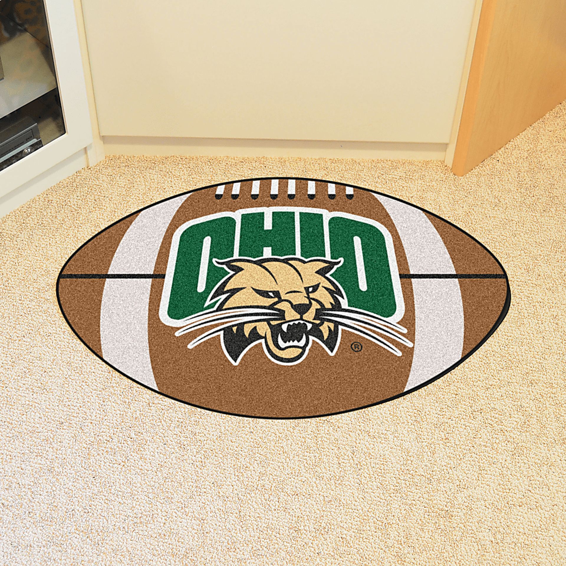 NCAA Football Mascot Ohio University 1'6" x 1'10" Rug - Image 2
