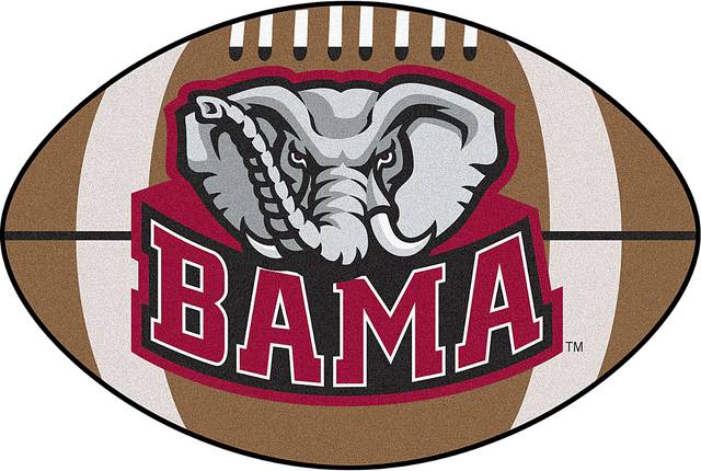 NCAA Football Mascot University of Alabama 1'6" x 1'10" Rug - Thumbnail - Image 1