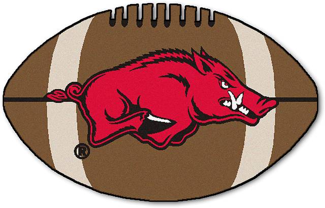 NCAA Football Mascot University of Arkansas 1'6" x 1'10" Rug - Thumbnail - Image 1