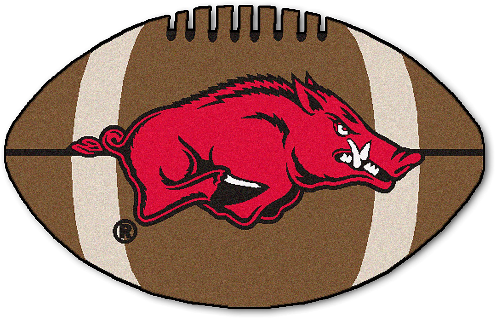 NCAA Football Mascot University of Arkansas 1'6" x 1'10" Rug - Image 1