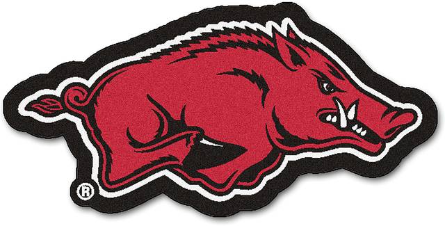 NCAA Football Mascot University of Arkansas 1'6" x 2' Rug - Thumbnail - Image 1