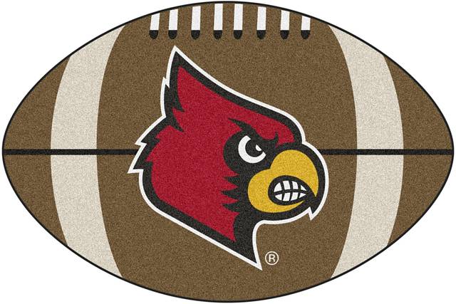 NCAA Football Mascot University of Louisville 1'6" x 1'10" Rug - Thumbnail - Image 1