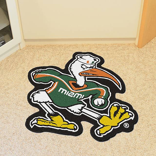 NCAA Football Mascot University of Miami 1'6" x 2" Rug - Thumbnail - Image 2
