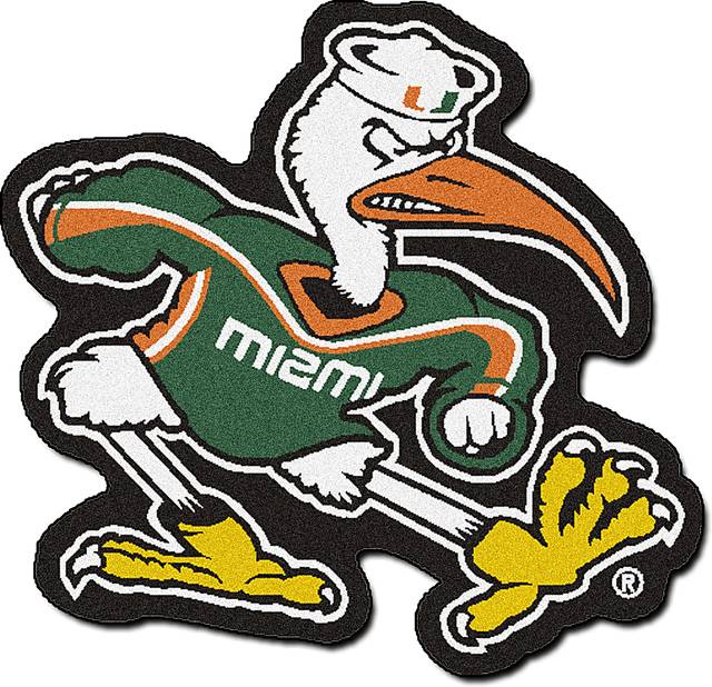 NCAA Football Mascot University of Miami 1'6" x 2" Rug - Thumbnail - Image 1
