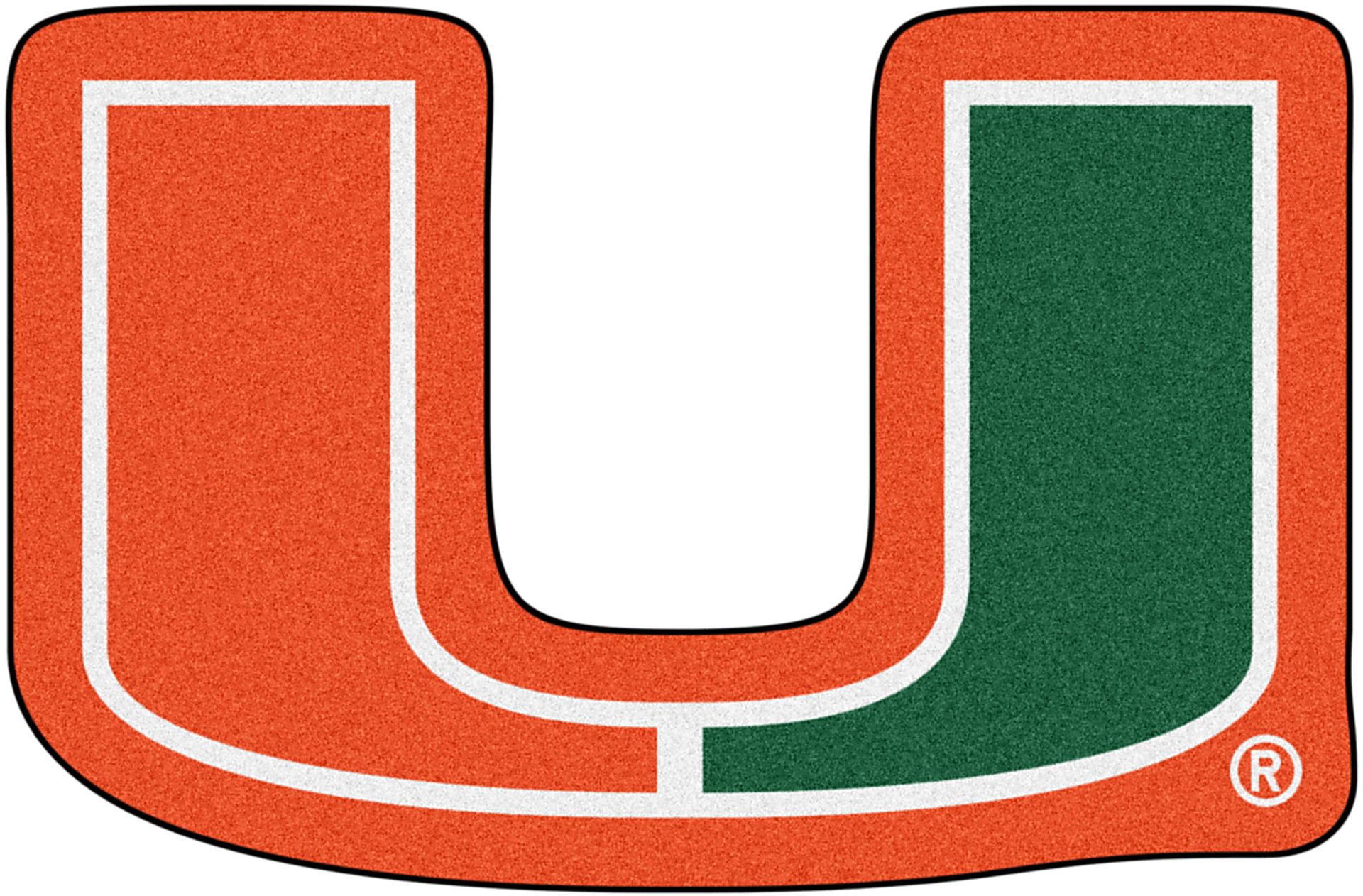 NCAA Football Mascot University of Miami 1'6" x 2' Rug - Image 1