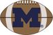 NCAA Football Mascot University of Michigan 1'6" x 1'10" Rug