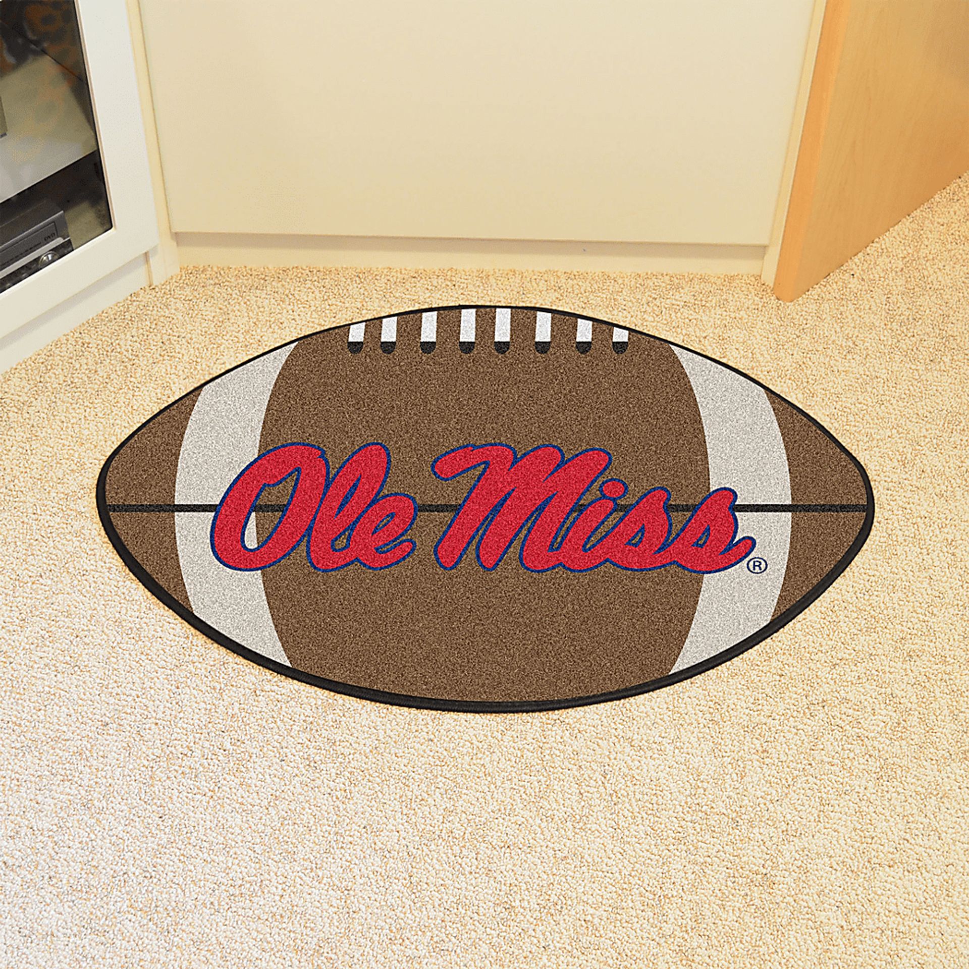 NCAA Football Mascot University of Mississippi (Ole Miss) 1'6" x 1'10" Rug - Image 2