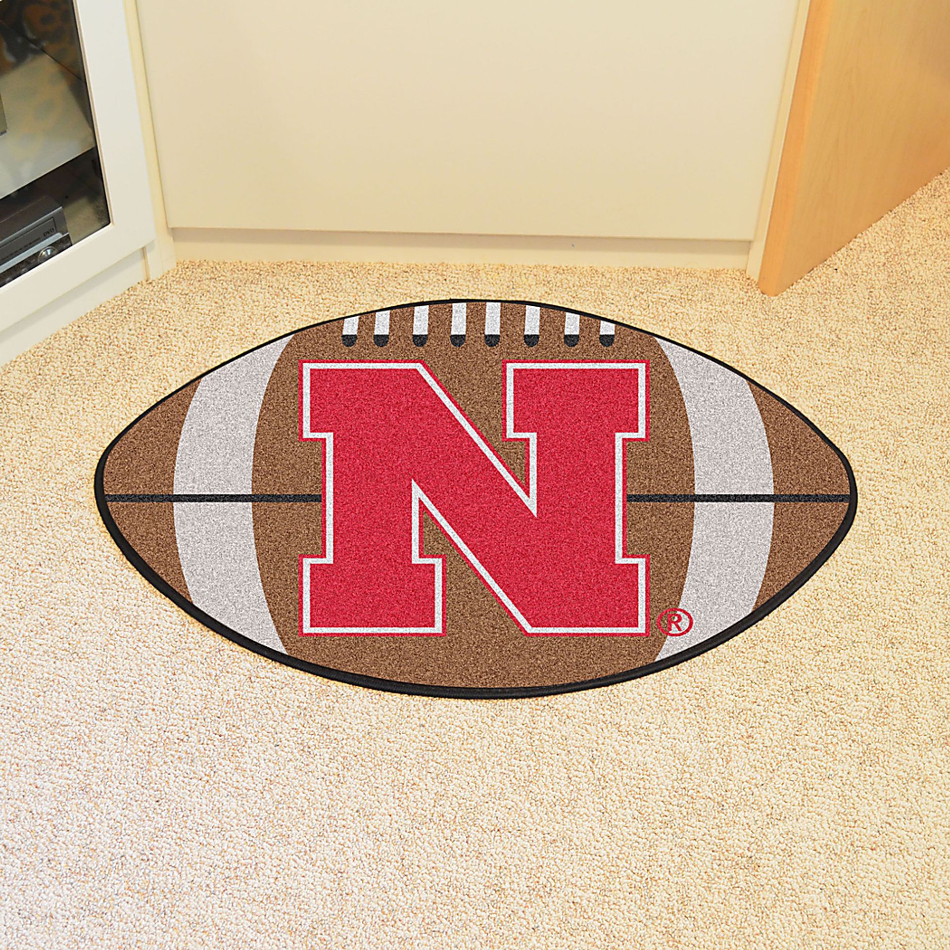 NCAA Football Mascot University of Nebraska 1'6" x 1'10" Rug - Image 2