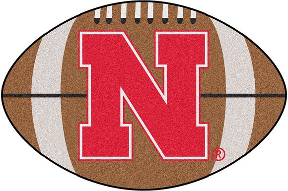 NCAA Football Mascot University of Nebraska 1'6" x 1'10" Rug