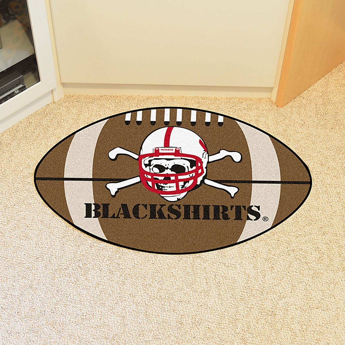 Ncaa Football Mascot Brown Rug 