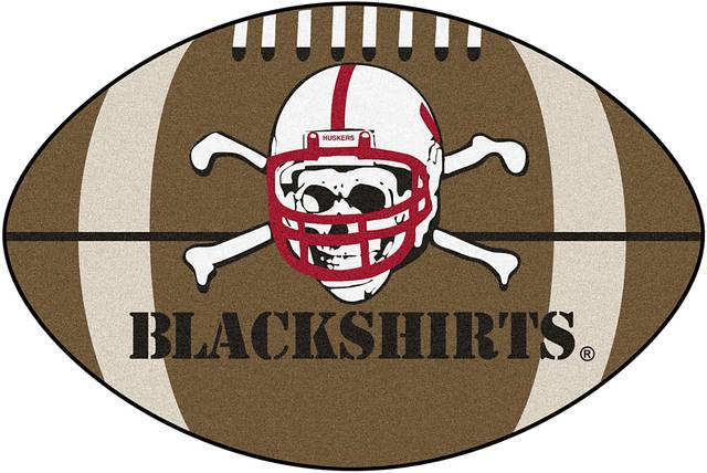 NCAA Football Mascot University of Nebraska 1'6" x 1'10" Rug - Thumbnail - Image 1