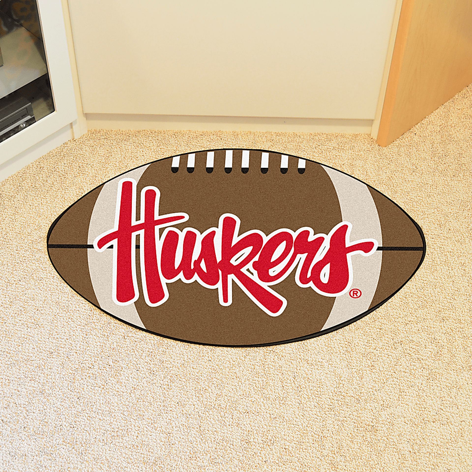 NCAA Football Mascot University of Nebraska 1'6" x 1'10" Rug - Image 2