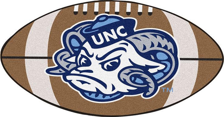 NCAA Football Mascot University of North Carolina 1'6" x 1'10" Rug