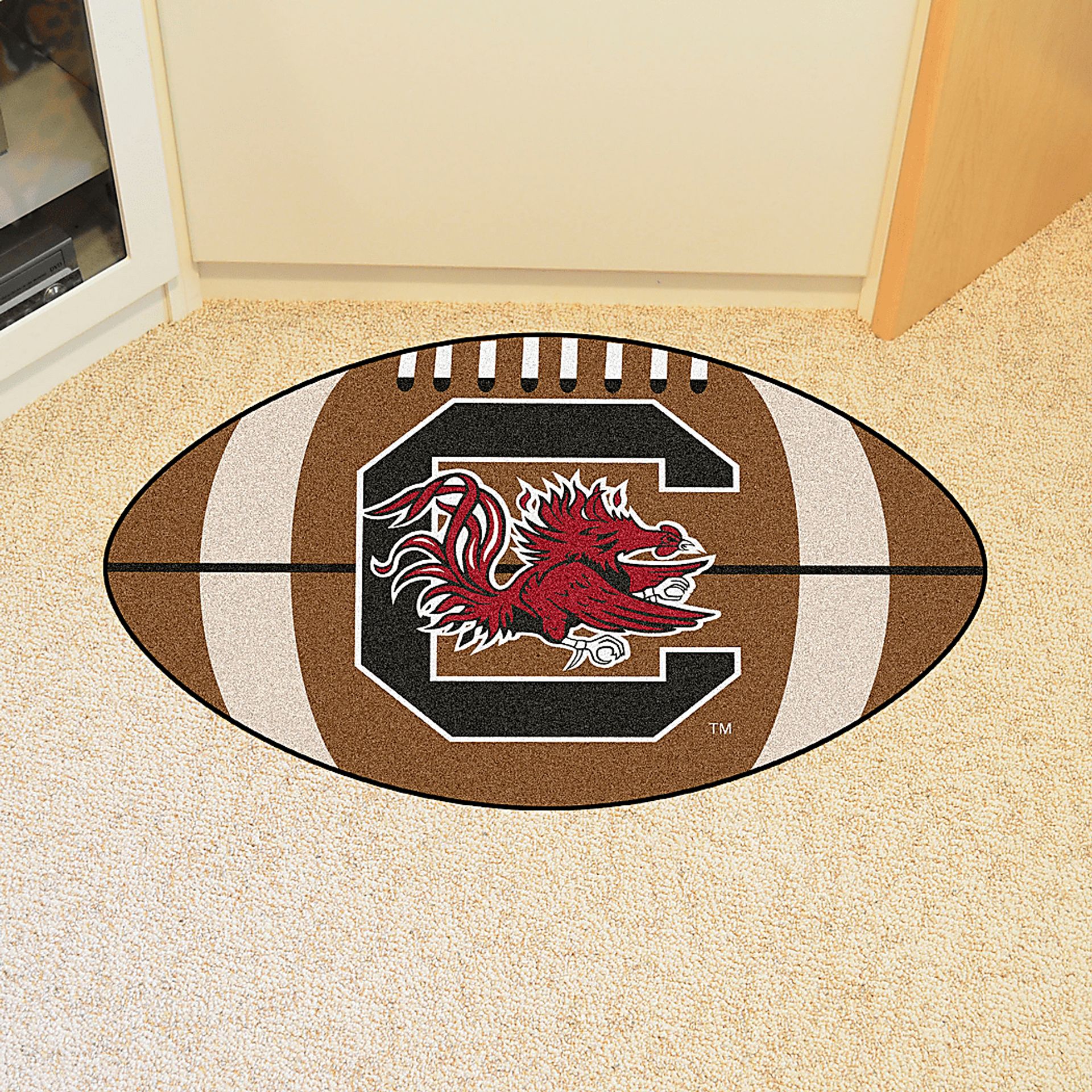 NCAA Football Mascot University of South Carolina 1'6" x 1'10" Rug - Image 2