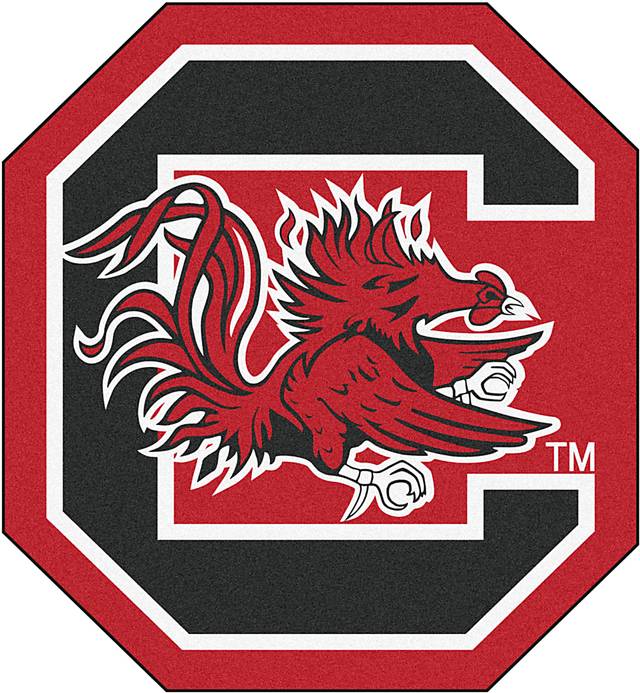 NCAA Football Mascot University of South Carolina 1'6 x 2" Rug - Thumbnail - Image 1
