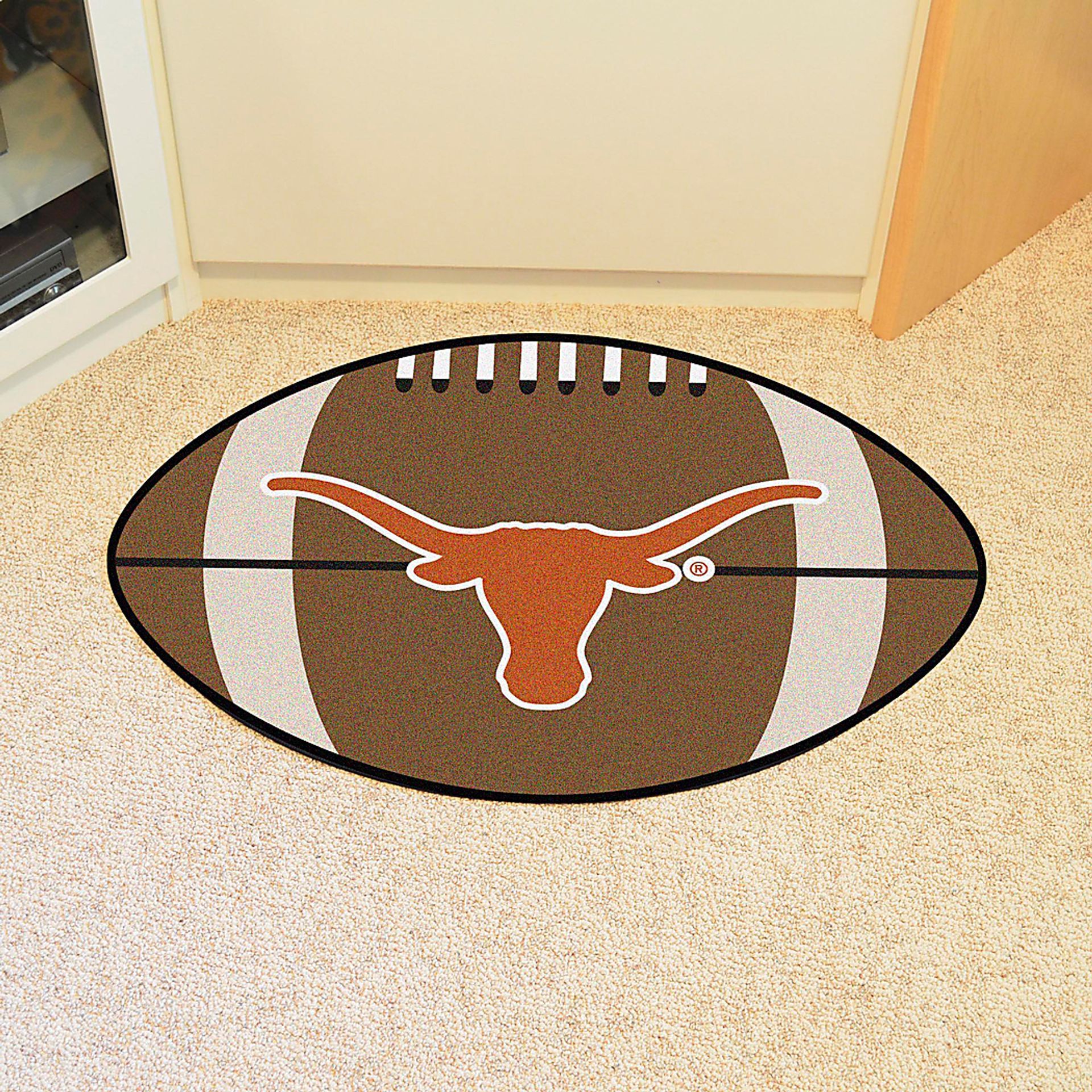 NCAA Football Mascot University of Texas 1'6" x 1'10" Rug - Image 2
