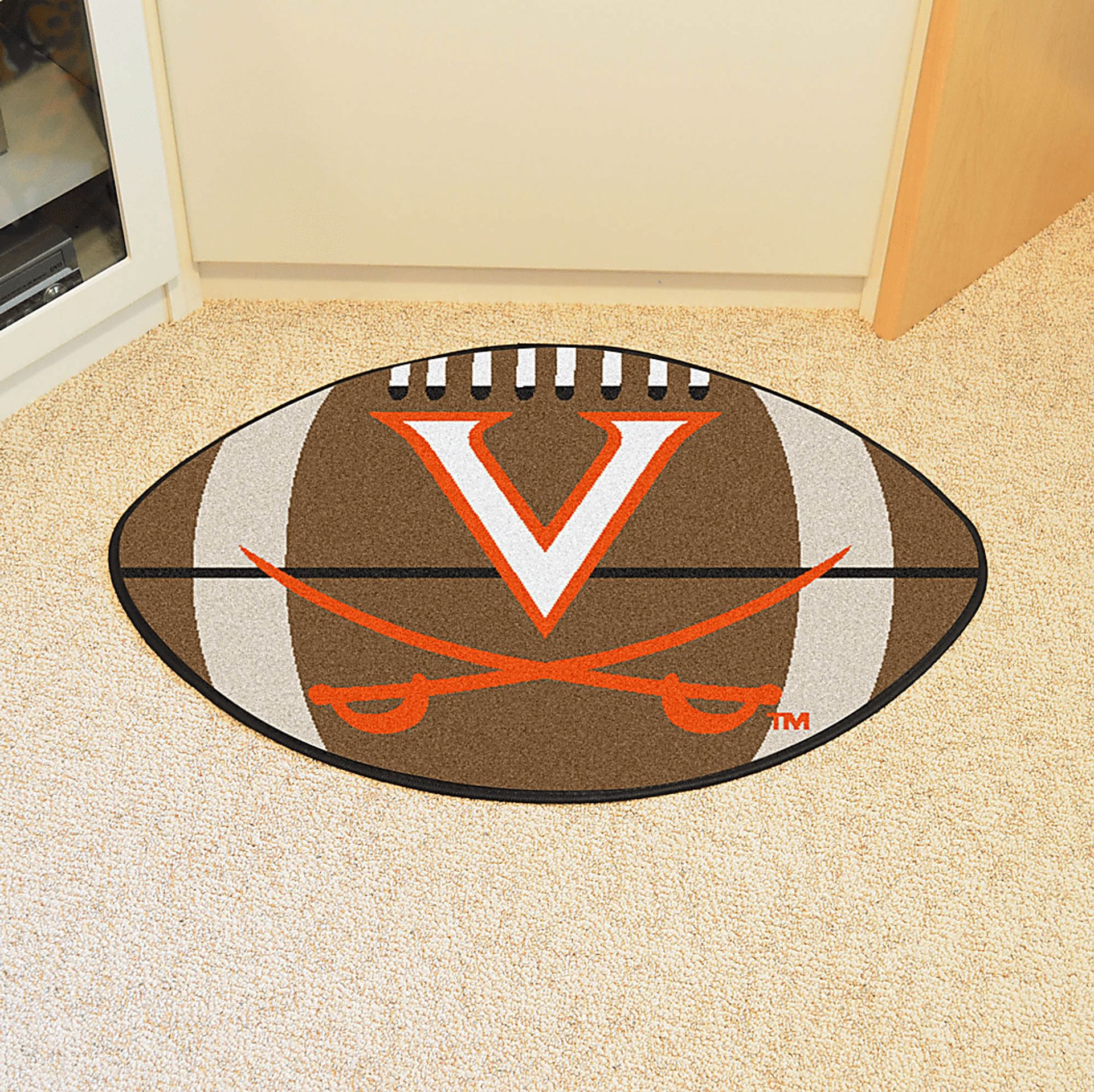 NCAA Football Mascot University of  Virginia 1'6" x 1'10" Rug - Image 2