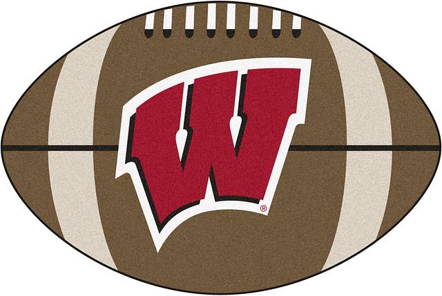 NCAA Football Mascot University of Wisconsin 1'6" x 1'10" Rug - Thumbnail - Image 1