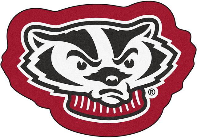 NCAA Football Mascot University of Wisconsin 1'6" x 2" Rug - Thumbnail - Image 1
