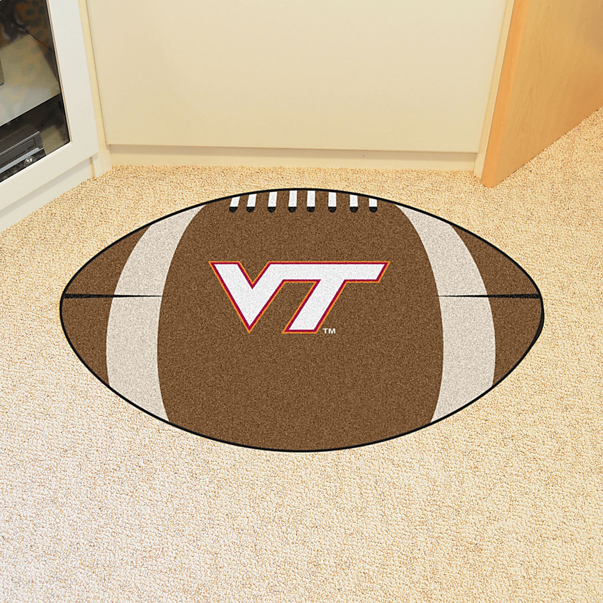 NCAA Football Mascot Virginia Tech 1'6" x 1'10" Rug - Image 2