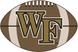 NCAA Football Mascot Wake Forest University 1'6" x 1'10" Rug