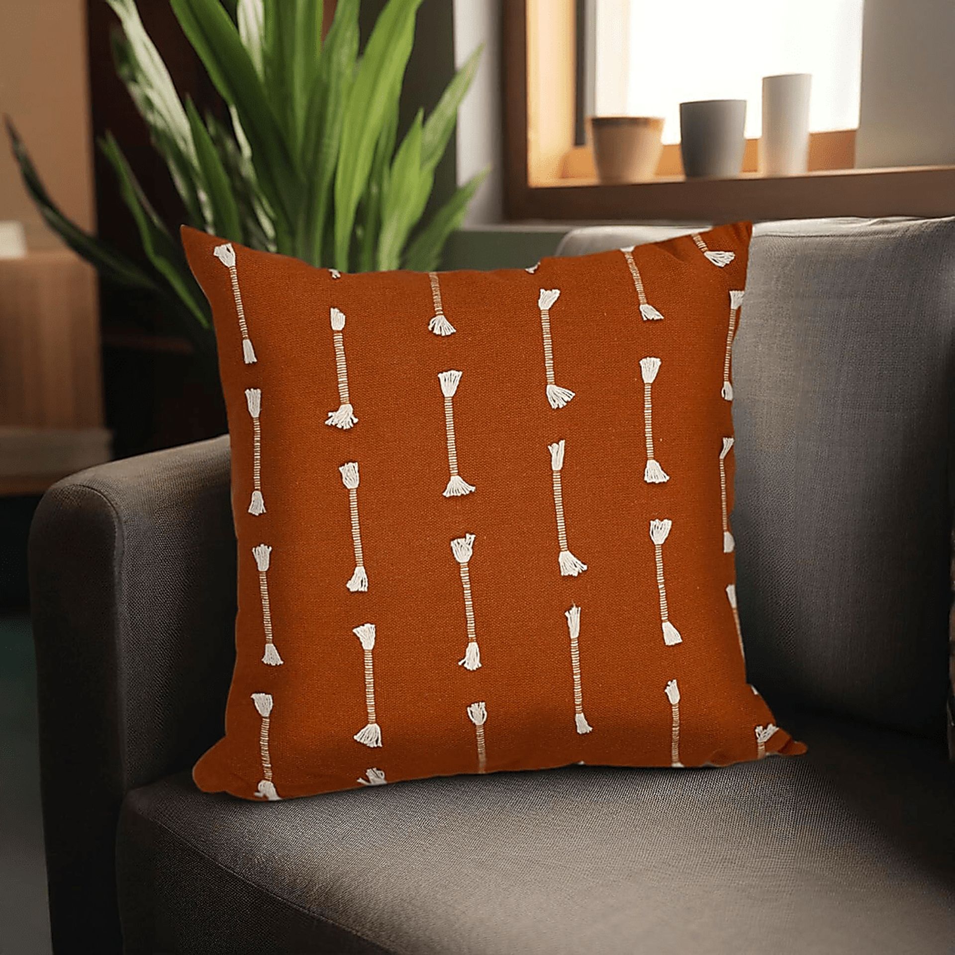 Ncube Brown Accent Pillow - Image 3