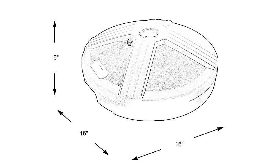 Neala Black 50 lb. Umbrella Base Rooms To Go
