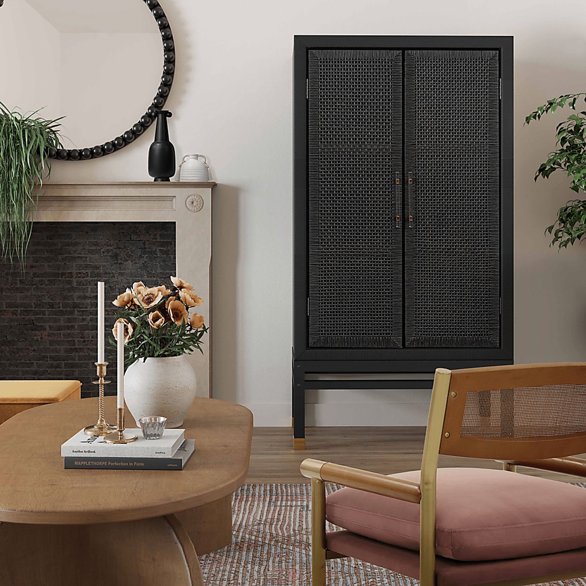 Neath Black Accent Cabinet - Image 2