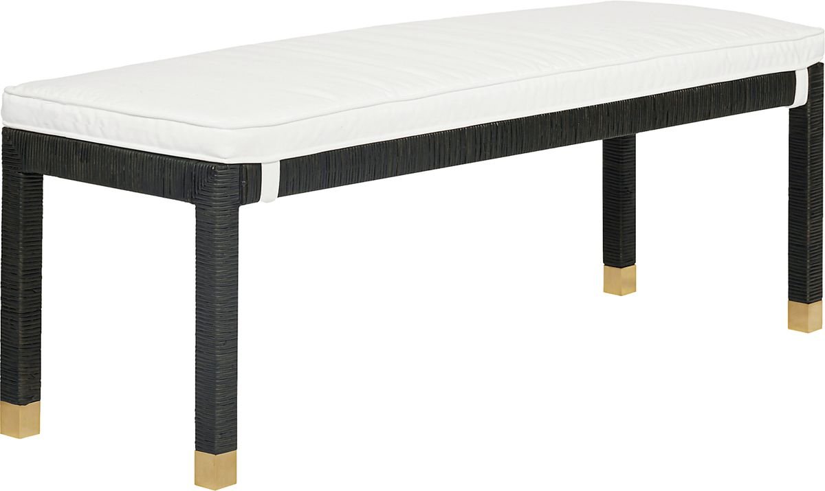 Neath Black Polyester Fabric Bench Rooms to Go