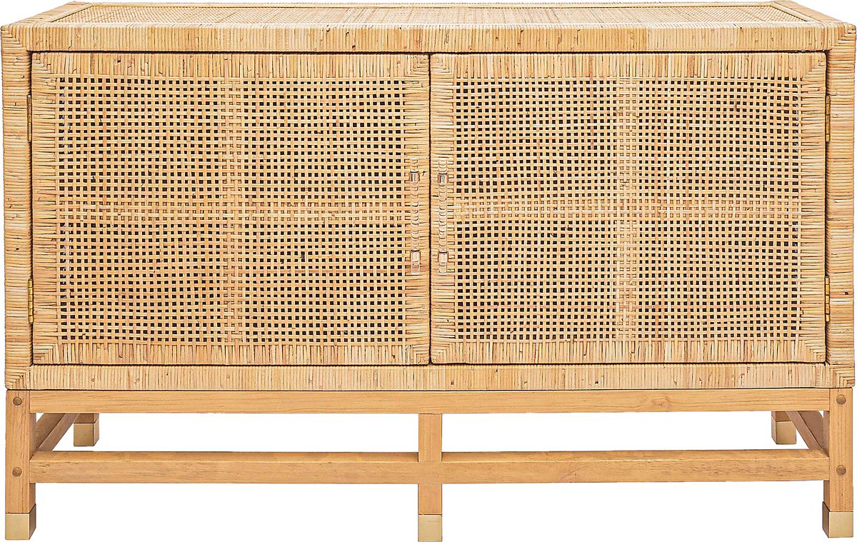 Neath Natural Light Wood Beige,White Buffet | Rooms to Go