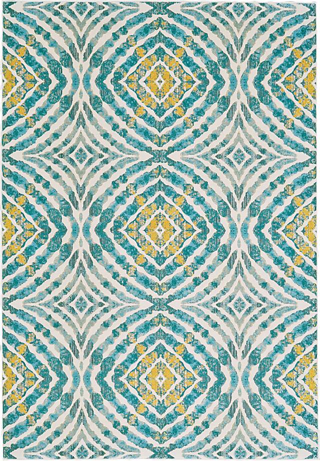 Neave Teal 5'3 x 7'6 Rug - Thumbnail - Image 1