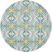 Neave Teal 8'9 Round Rug