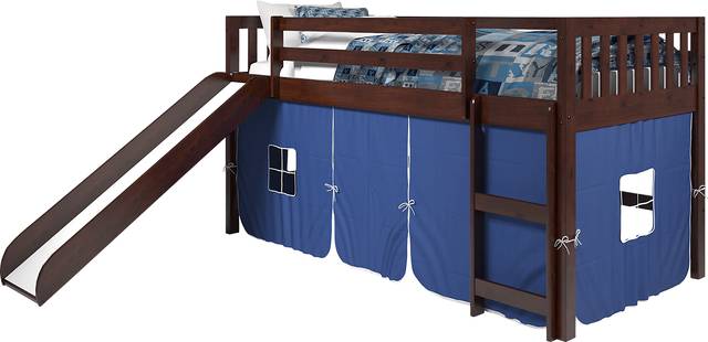 Nebrentwood Blue Twin Low Loft Bed - Thumbnail - Image 1