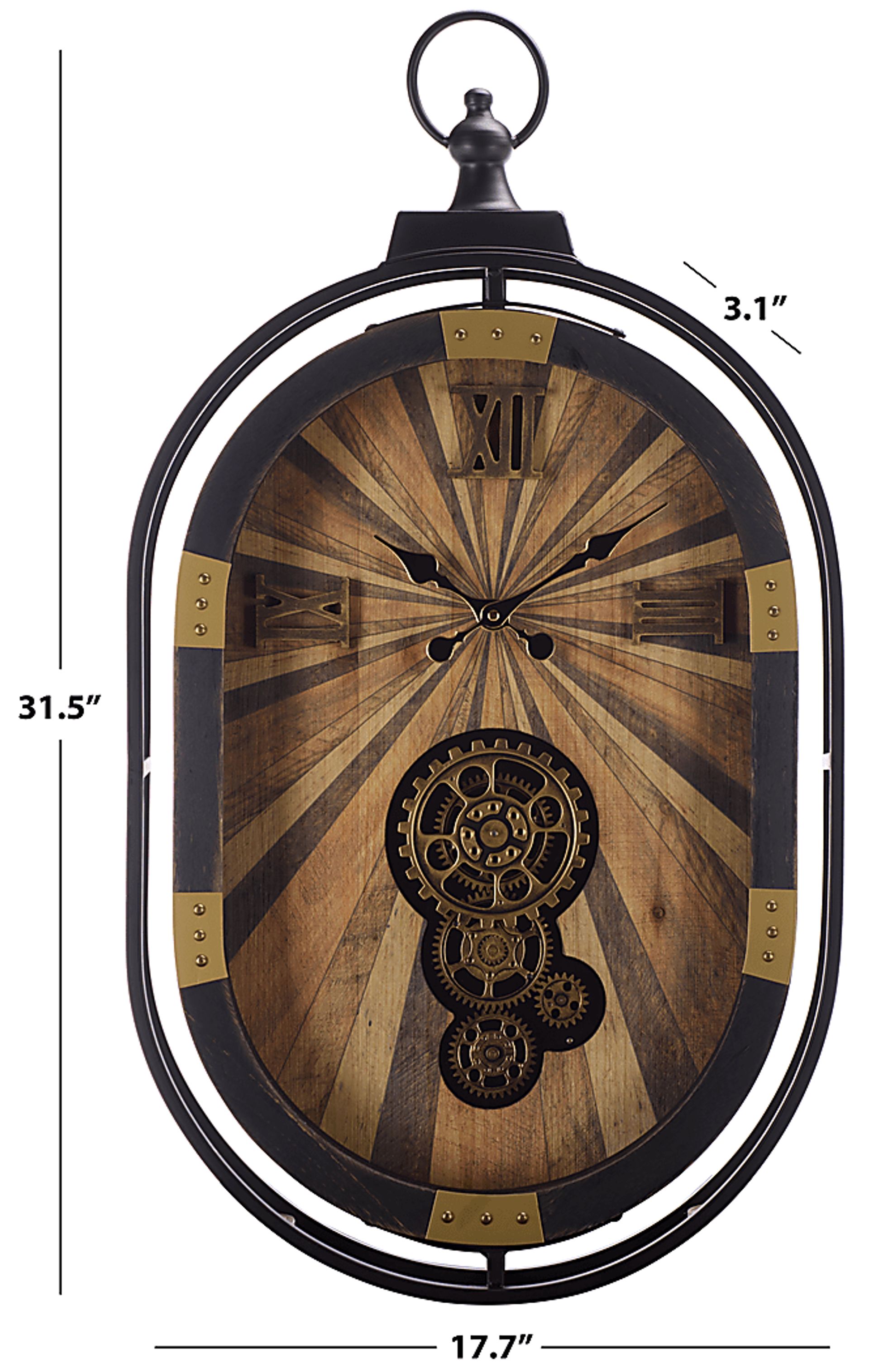 Nebroz Brown Wall Clock - Image 3